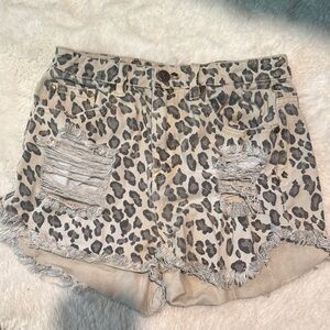 Nordstrom Gray and Black Jean Shorts Relaxed Fit